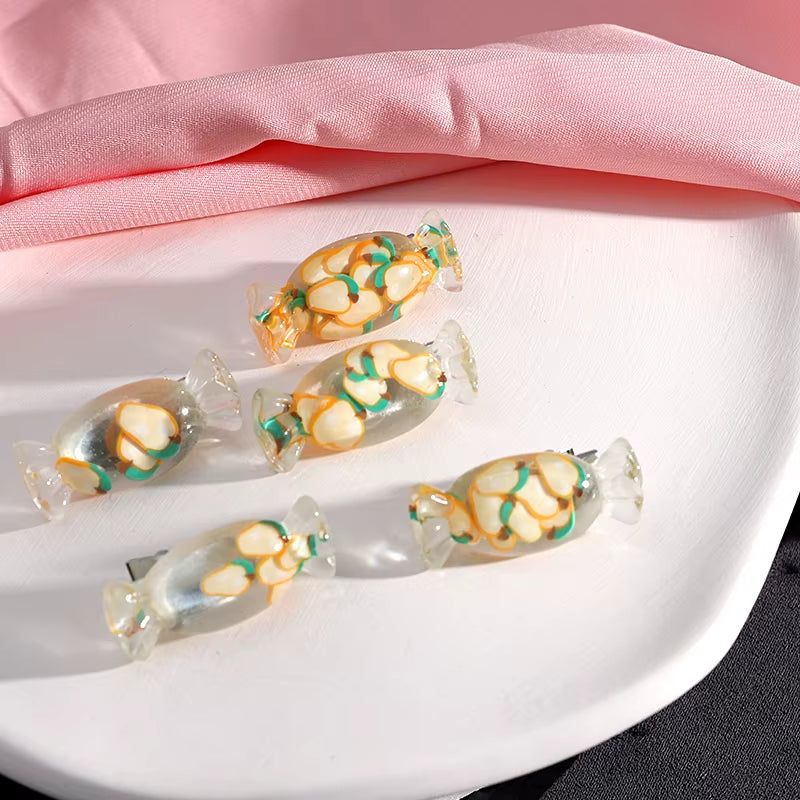 New Small Bow Hairpins Cute Peach Rose Headwear Hair Accessories Girl Side Bangs Clip Sweet Hair Clips Headdress Jewelry