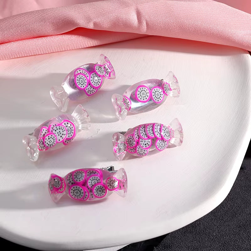 New Small Bow Hairpins Cute Peach Rose Headwear Hair Accessories Girl Side Bangs Clip Sweet Hair Clips Headdress Jewelry
