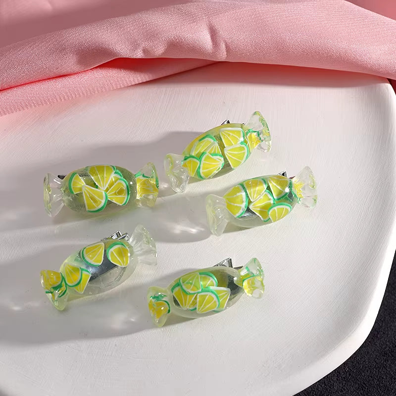 New Small Bow Hairpins Cute Peach Rose Headwear Hair Accessories Girl Side Bangs Clip Sweet Hair Clips Headdress Jewelry